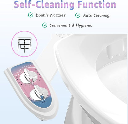 Toilet Bidet Attachment for Toilet, No-Electric Fresh Cold Water - Image 4