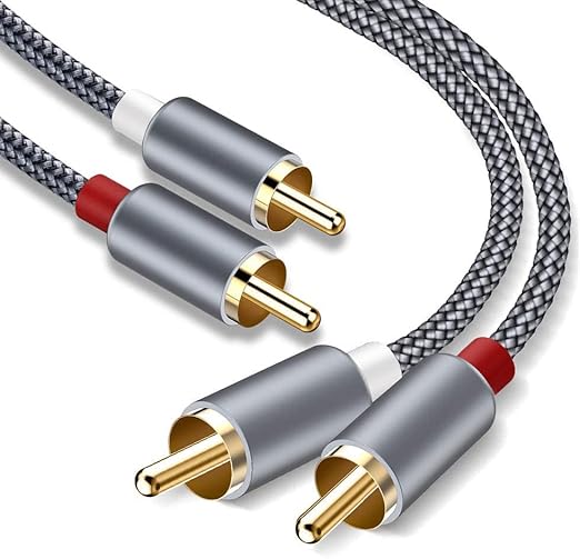 Goalfish 25ft/7.5m Nylon-Braided RCA Audio Cable by Goalfish