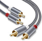 Goalfish 25ft/7.5m Nylon-Braided RCA Audio Cable by Goalfish