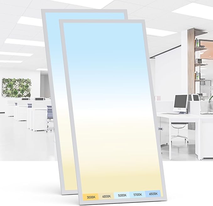 AIKVSXER 2 Pack 2x4 LED Flat Panel Light by AIKVSXER