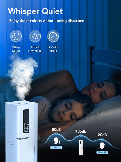 Zeova 10L/2.64Gal Humidifiers for Bedroom, Top Fill Quiet Ultrasonic Cool Mist - Image 5