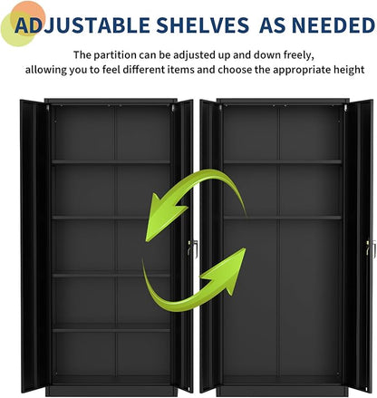 GarveeHome 71 in Tall Metal Storage Cabinet - Image 3
