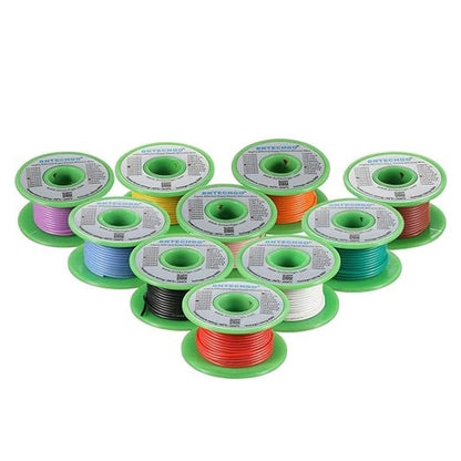 BNTECHGO 22 Gauge Silicone Wire Kit 10 Color Each 30 ft Flexible 22 AWG by BNTECHGO