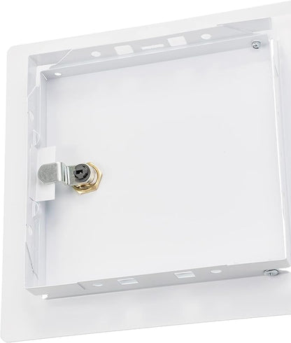 6" x 6" Lockable White Metal Access Panel. Service Shaft Door Panel - Image 6