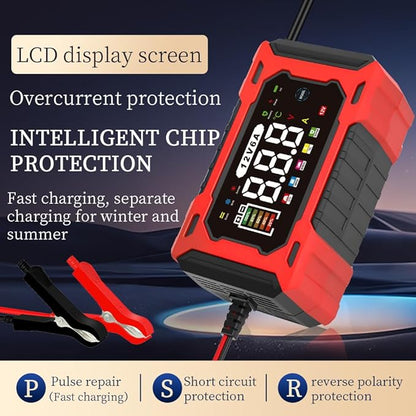 6-Amp 12V Smart Car Battery Charger, Battery Maintainer Trickle Charger - Image 3