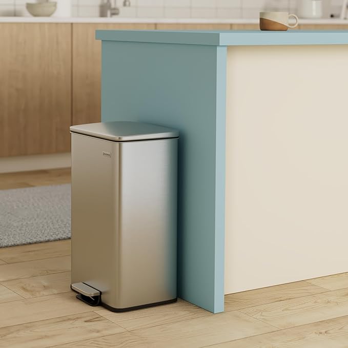 SONGMICS Kitchen Trash Can, 10.5 Gallon Garbage Can, Large Step Trash Bin - Image 2