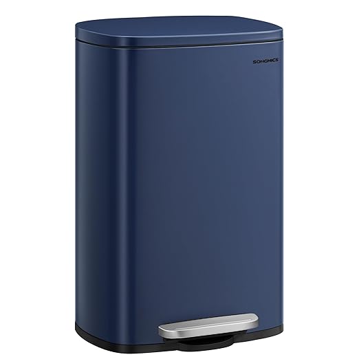 SONGMICS 13 Gallon Trash Can, Stainless Steel Kitchen Garbage Can, Recycling or by SONGMICSbySONGMICSHOME