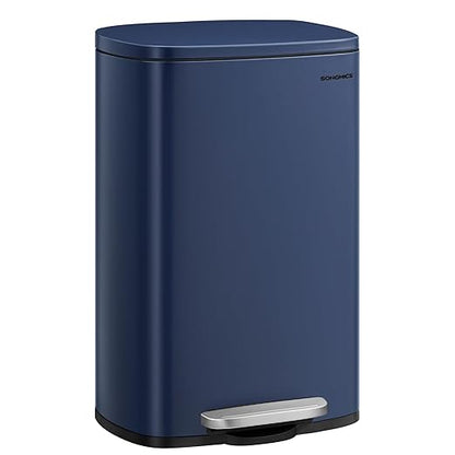 SONGMICS 13 Gallon Trash Can, Stainless Steel Kitchen Garbage Can, Recycling or by SONGMICSbySONGMICSHOME