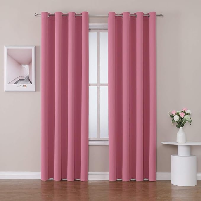 ChrisDowa Room Darkening Curtains 80 Inches Long 2 Panels Set by ChrisDowa