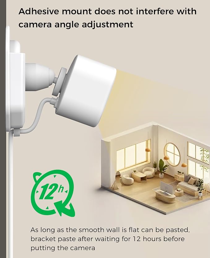 3 Pack Blink Mini No Drill No Screws Wall Mount Bracket - Image 4