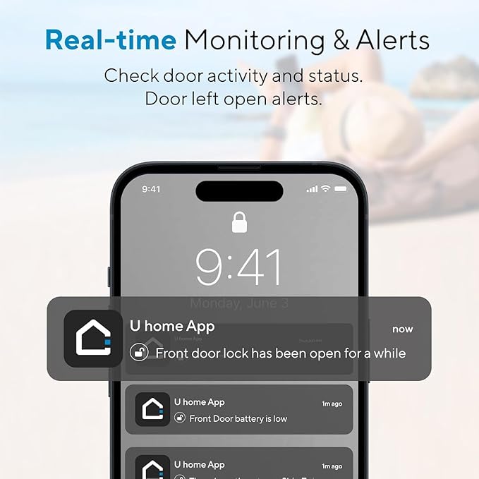 ULTRALOQ 2025 Upgrade Bolt NFC Smart Door Lock, Built-in WiFi Deadbolt 6-in-1 - Image 5