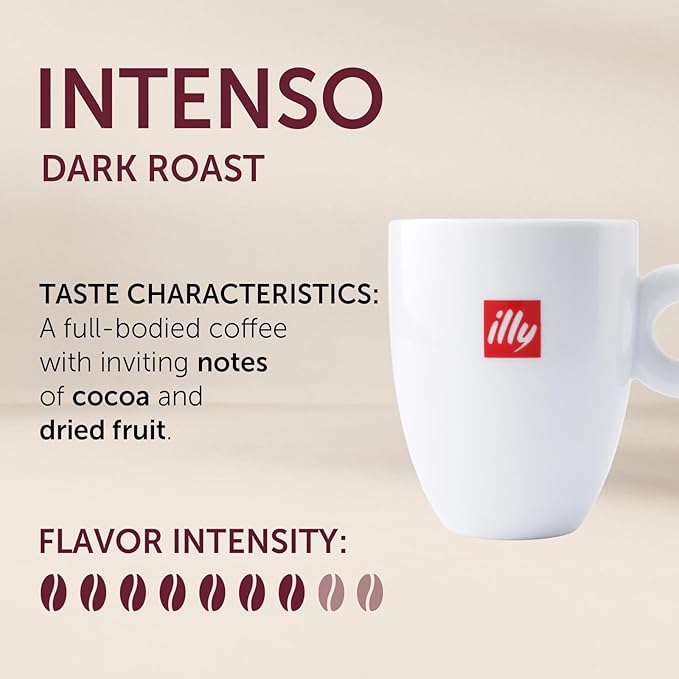 Illy Intenso Whole Bean Coffee, Dark Roast, Robust And Full Flavored - Image 2