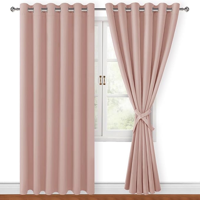 Hiasan Room Darkening Curtains for Bedroom, 70 x 84 Inches - Image 6