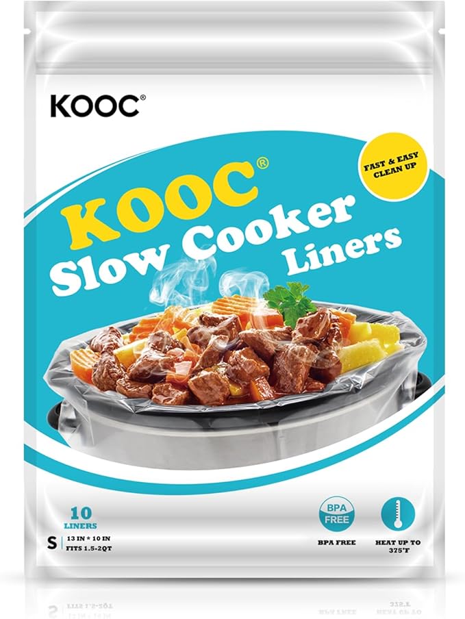 KOOC Slow Cooker Liners 10"x13" 10 count Small Size Disposable Pot Liners - Image 9