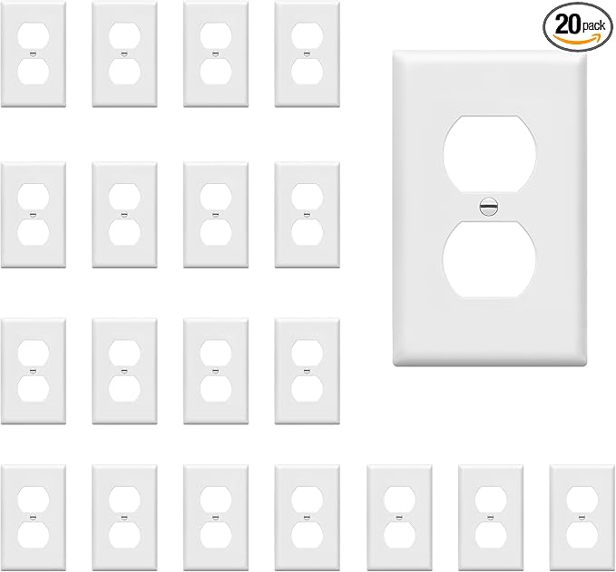 ENERLITES Duplex Wall Plates Kit, Electrical Outlet Covers, Standard Size by Enerlites