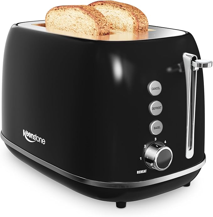 2 Slice Retro Stainless Steel Toaster by Keenstone
