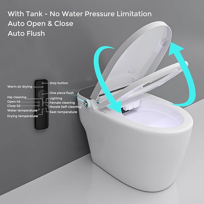 Auto Open/Close Lid Smart Toilet Bidet - Image 2