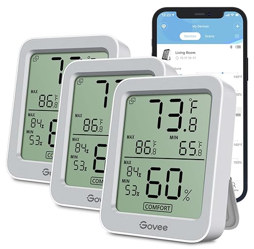 Govee Indoor Hygrometer Thermometer 3 Pack, Notification Alert by Govee