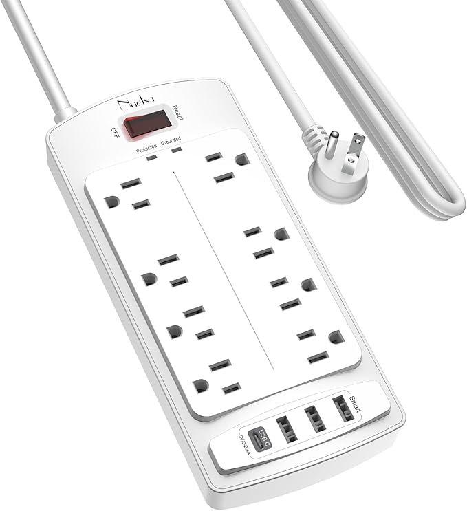 Surge Protector Power Strip by Nuetsa