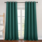 NICETOWN Blackout Curtains for Girl's Room， Thermal Insulated Solid Grommet Room Darkening Curtains/Panels/Drape for Bedroom (Hunter Green， 1 Pair， 46 by 90-Inch)