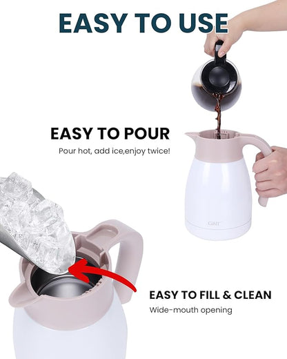 GiNT 1L / 34Oz Thermal Coffee Carafe, Insulated Stainless Steel Coffee Carafes - Image 7