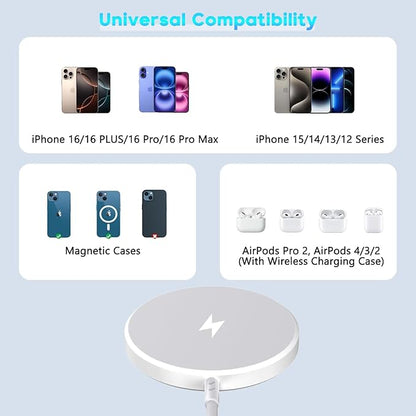 Magnetic Wireless Charger for iPhone 17 16 15, 10FT Fast Mag Safe Wireless - Image 7