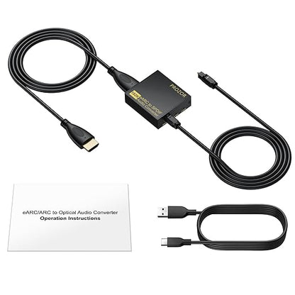 PROZOR eARC/ARC to Optical Audio Extractor, Enhanced eARC Audio Converter - Image 8