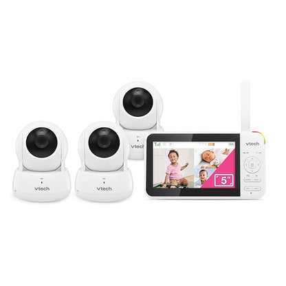 VTech Video Baby Monitor with 3 Cameras, Night Vision, 1000ft Range, by VTechBabyMonitors