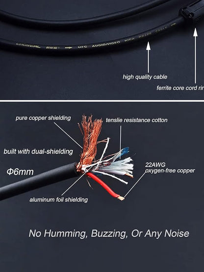 JORZOR Audiophile RCA to 2RCA Subwoofer Cable, 1 RCA Male to 2 RCA Male Audio - Image 2
