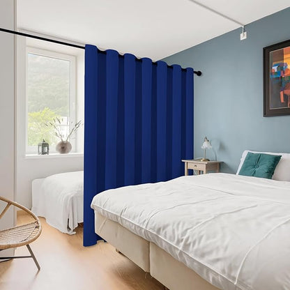 ChrisDowa Room Divider Curtain 90 Inches Long, Wide Blackout Sliding Door - Image 2