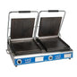 Globe GPGSDUE14D Deluxe Countertop Smooth/Grooved Panini Double Grill by GlobeHealthProducts