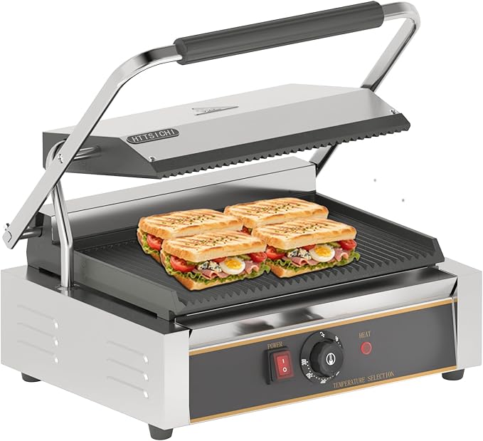 Commercial Panini Press - 2200W Commercial Electric Panini Sandwich Grill by HTTSICHI