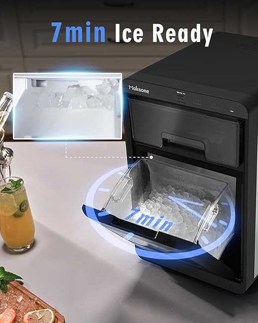 Maksone Nugget Ice Maker Countertop, Self-Cleaning ice Machine - Image 4