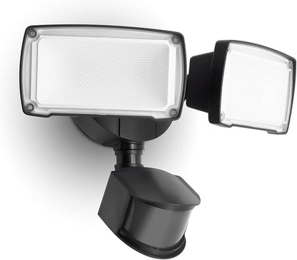 LUTEC 38W 3500 Lumen LED Motion Activated Integrated Dual-Head Floodlight by LUTEC