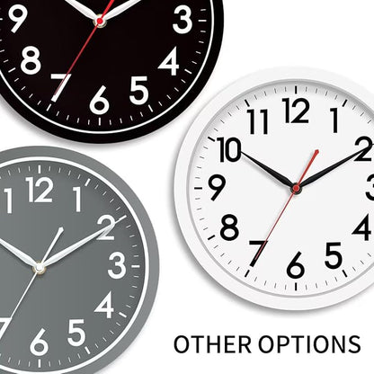 AKCISOT Wall Clock 10 Inch Silent Wall Clocks Battery Operated Non Ticking - Image 4