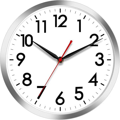 AKCISOT Wall Clock 10 Inch Silent Wall Clocks Battery Operated Non Ticking by Akcisot