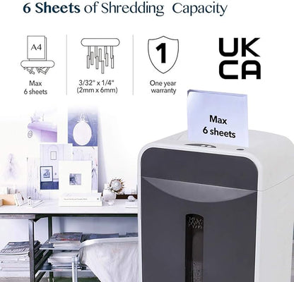 WOLVERINE 6-Sheet 2x6mm Super Micro Cut High Security Level P-5 Ultra Quiet - Image 3