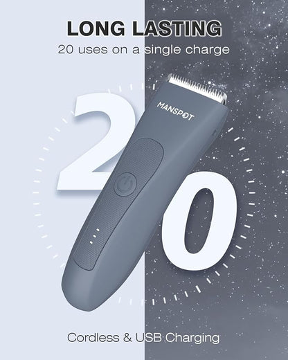 MANSPOT Electric Groin Hair Trimmer Hair Finishing Trimmers, Men's Shaving & - Image 5