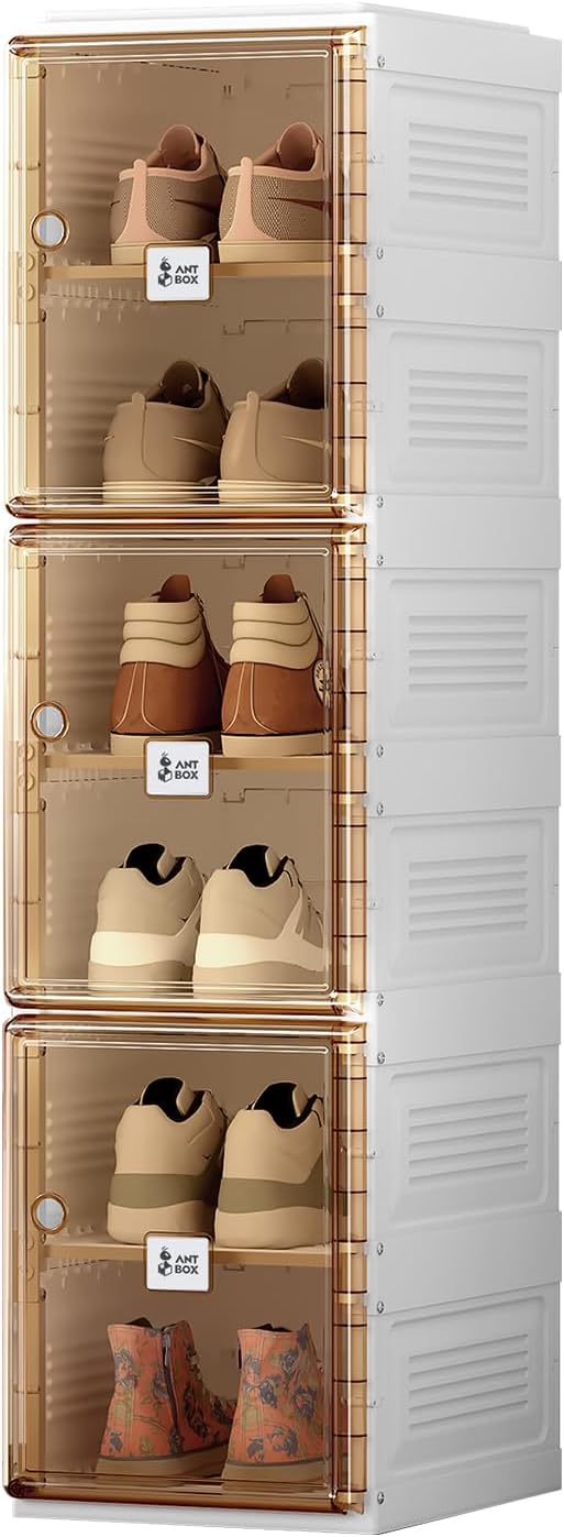 ANTBOX Shoe Organizer Storage Box, Portable Folding Shoe Rack by ANTBOX