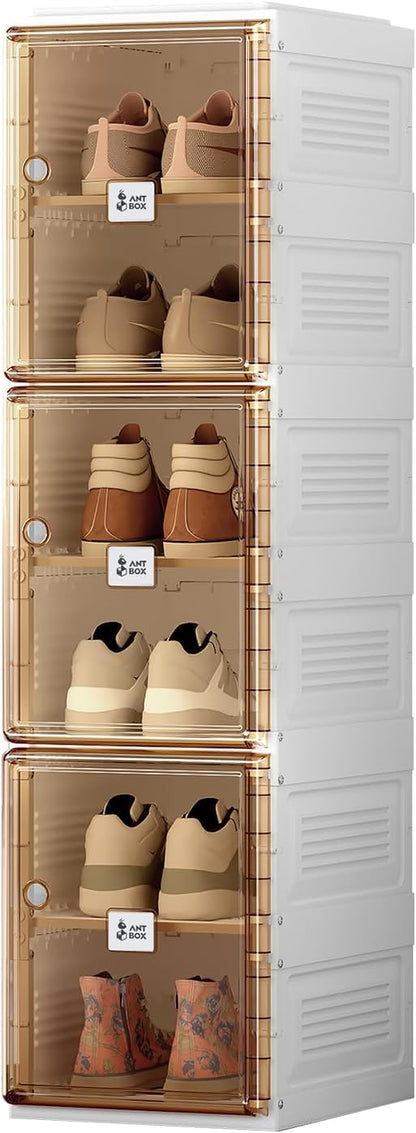 ANTBOX Shoe Organizer Storage Box, Portable Folding Shoe Rack by ANTBOX