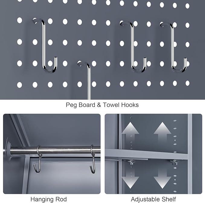 GREATMEET Broom Closet, Broom Closet Cabinet - Image 6