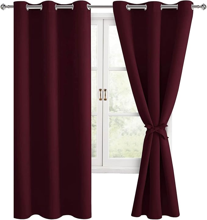 Hiasan Blackout Curtains for Bedroom, 42 x 63 Inches Length - Image 2