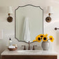 ANDY STAR Scalloped Bathroom Mirror, Antique Bronze Decorative Bathroom Mirrors by ANDYSTAR