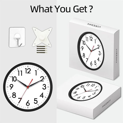 AKCISOT 12 Inch Wall Clock Silent Non-Ticking Modern Wall Clocks Battery - Image 7