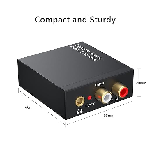 DAC 192KHz Digital to Analog Audio Converter, Optical to RCA Adapter - Image 6