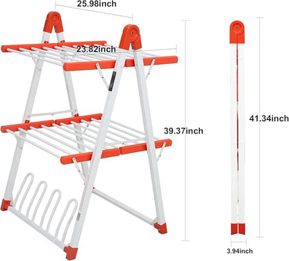 SHARNDY Electric Heated Clothes Drying Rack, Foldable Heated Garment Dryer - Image 4