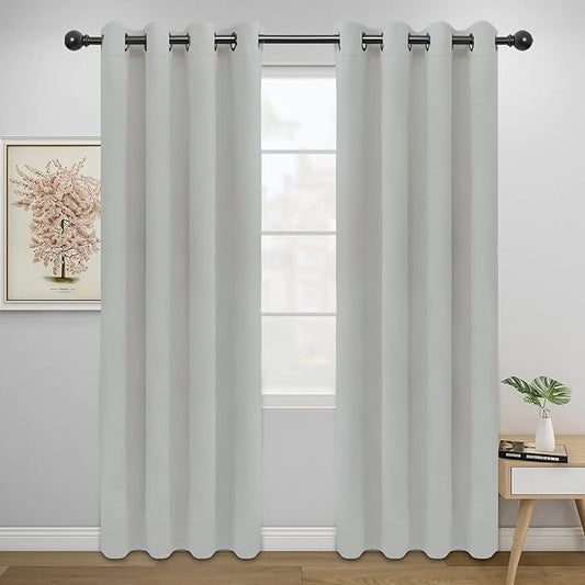 Easy-Going Blackout Curtains for Bedroom, Solid Thermal Insulated Grommet and by Easy-Going