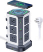 KOOSLA Power Strip Tower, Wireless Charger Surge Protector by KOOSLA
