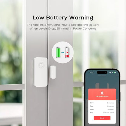 Clouree Security Window and Door Alarm Sensor, Wireless Sensor Door Window - Image 6