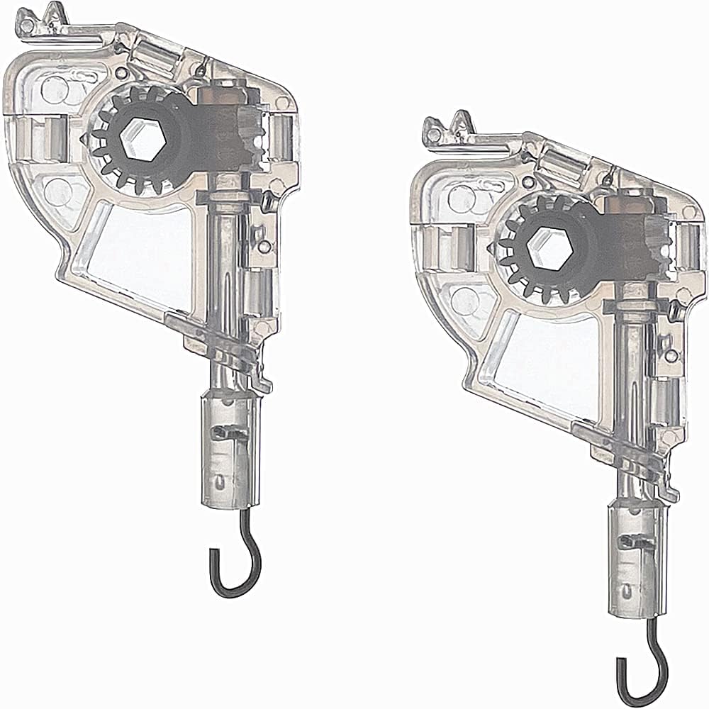 2pcs Low Profile Wand Tilter Mechanism with 7/32" Hexagon Shaped Gear Hook Connection for Low Rail Horizontal Wood and Faux Wood Blinds headrail